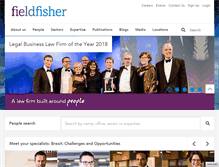 Tablet Screenshot of fieldfisher.com